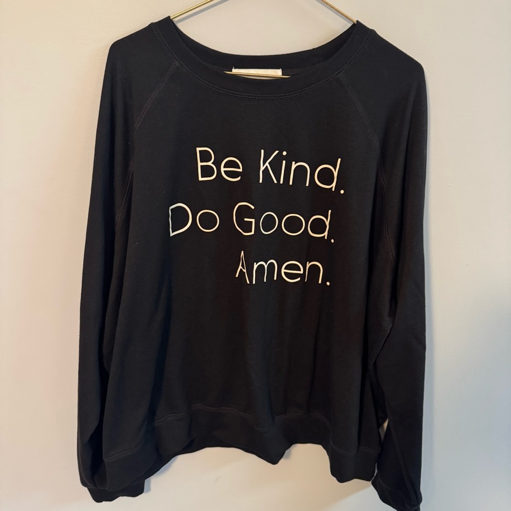 PANACHE APPAREL BOUTIQUE  Inspirational Sweatshirt Black Size XL
